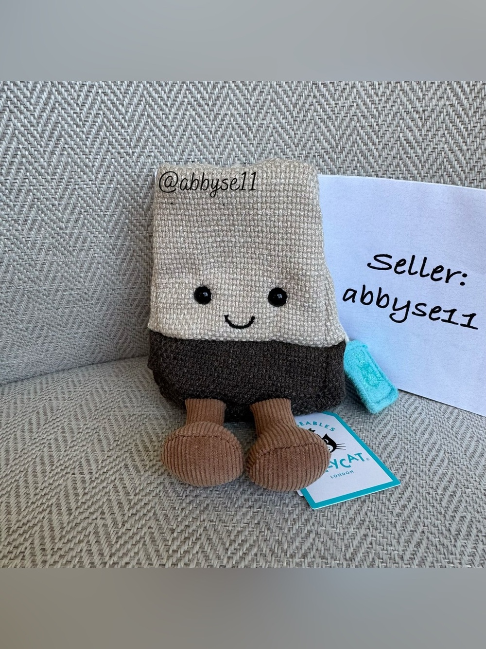 Jellycat Amuseables Steepy Tea Bag - Authentic - Brand New With Tags - Fast Ship